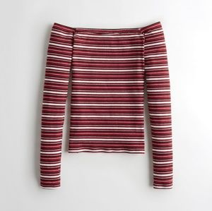 OFF THE SHOULDER STRIPED TOP